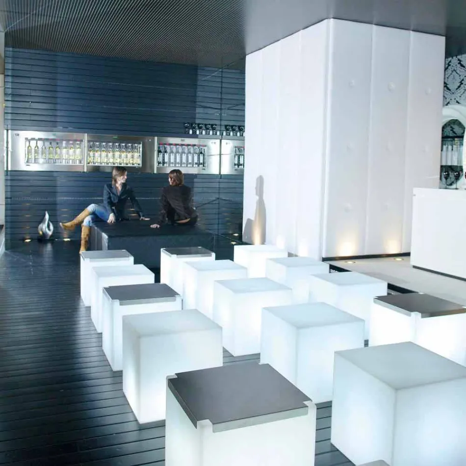 Lampa zewnętrzna Bright Slide Cube zaprojektowana we Włoszech Viadurini