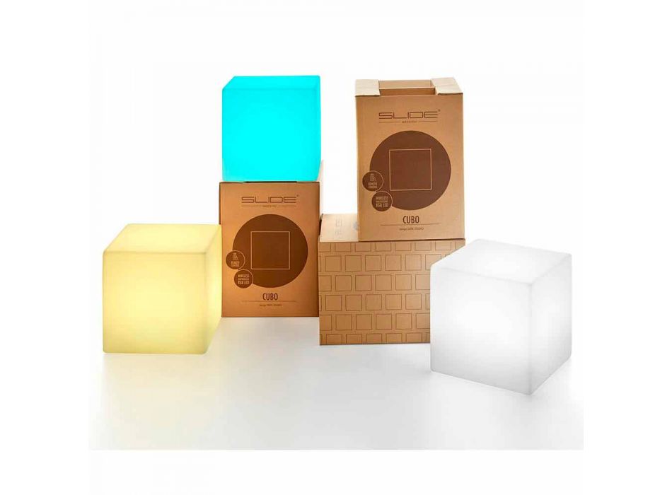 Lampa zewnętrzna Bright Slide Cube zaprojektowana we Włoszech Viadurini