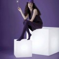 Lampa ogrodowa nowoczesna design Slide Cube, made in Italy