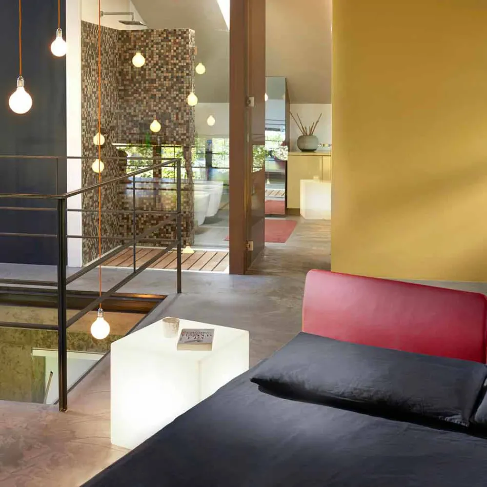 Lampa zewnętrzna Bright Slide Cube zaprojektowana we Włoszech Viadurini