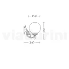 Lampa zewnętrzna z aluminium z opalową kulą akrylową – Trovaantracite Viadurini