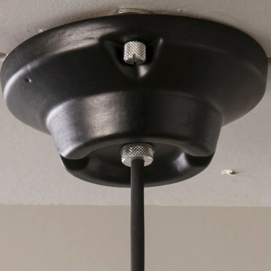 Lampa zewnętrzna z majoliki i metalu Made in Italy - Toscot Battersea Viadurini