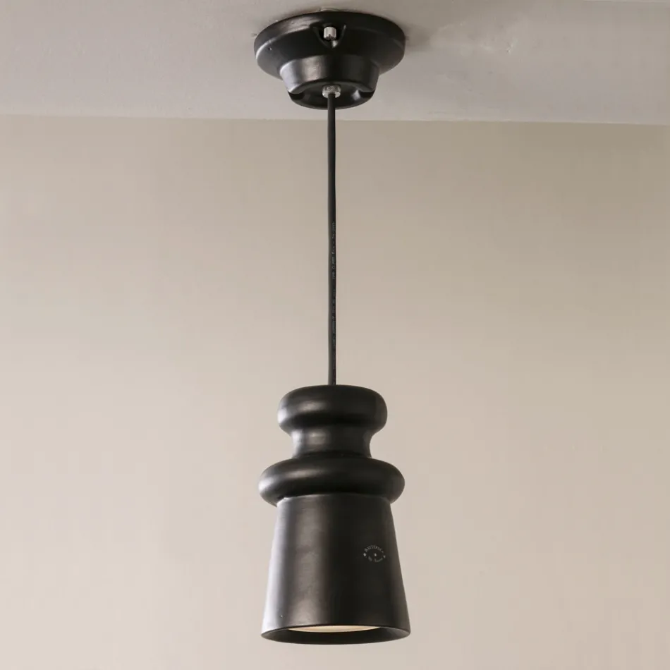 Lampa zewnętrzna z majoliki i metalu Made in Italy - Toscot Battersea Viadurini