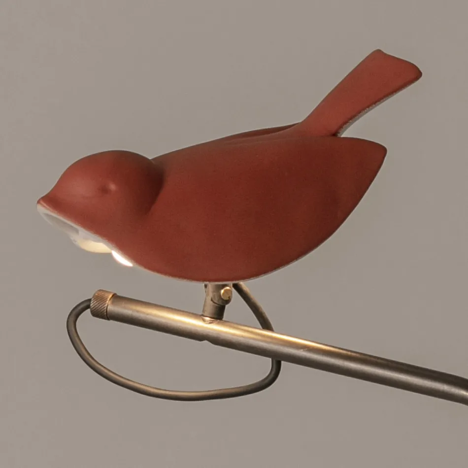 Lampa ogrodowa z emaliowanej toskańskiej majoliki Made in Italy - Uccellino Viadurini