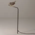 Lampa ogrodowa z emaliowanej toskańskiej majoliki Made in Italy - Uccellino Viadurini