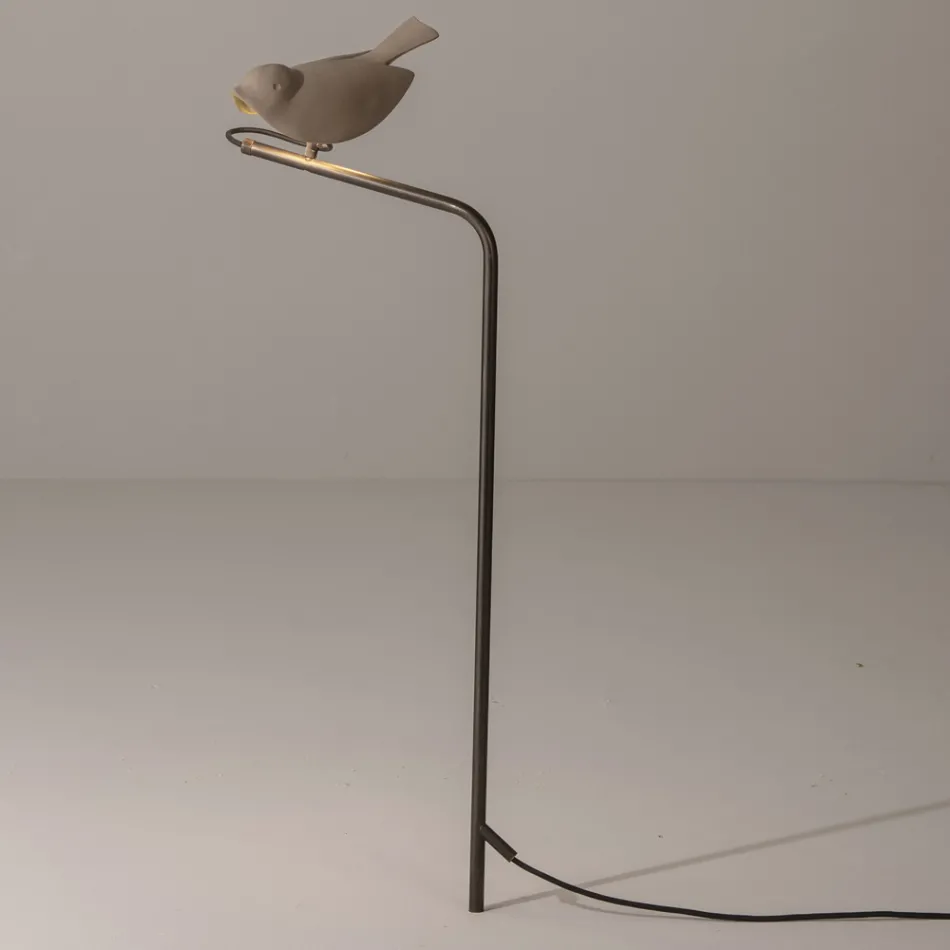 Lampa ogrodowa z emaliowanej toskańskiej majoliki Made in Italy - Uccellino Viadurini