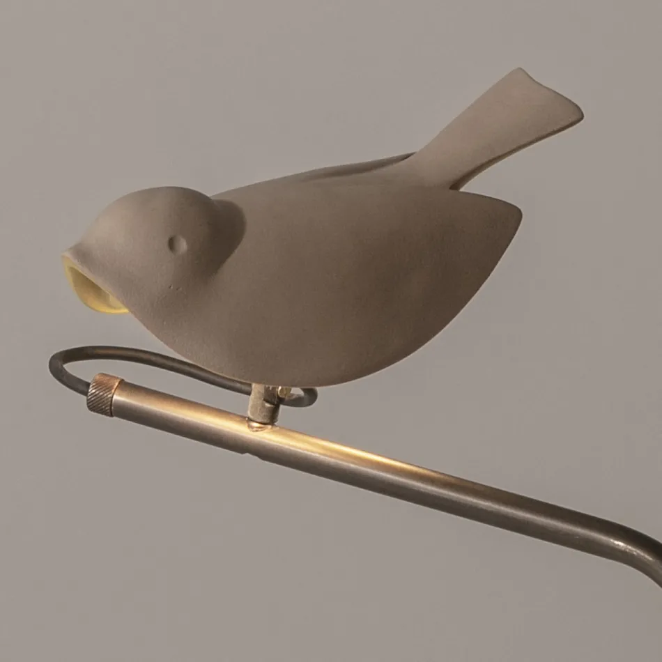 Lampa ogrodowa z emaliowanej toskańskiej majoliki Made in Italy - Uccellino Viadurini