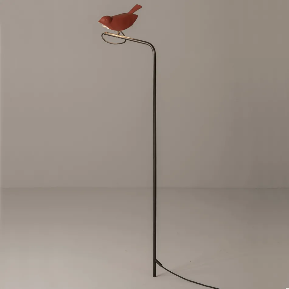 Lampa ogrodowa z emaliowanej toskańskiej majoliki Made in Italy - Uccellino Viadurini