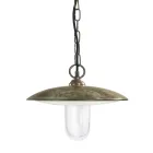 Lampa ogrodowa z mosiądzu, szkła i IP44, wyprodukowana we Włoszech - Drago Viadurini