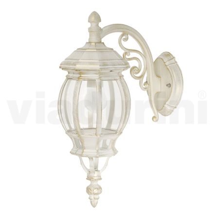 Lampa zewnętrzna w stylu vintage z białego aluminium Made in Italy - Dodo Viadurini