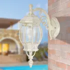 Lampa zewnętrzna w stylu vintage z białego aluminium Made in Italy - Dodo Viadurini