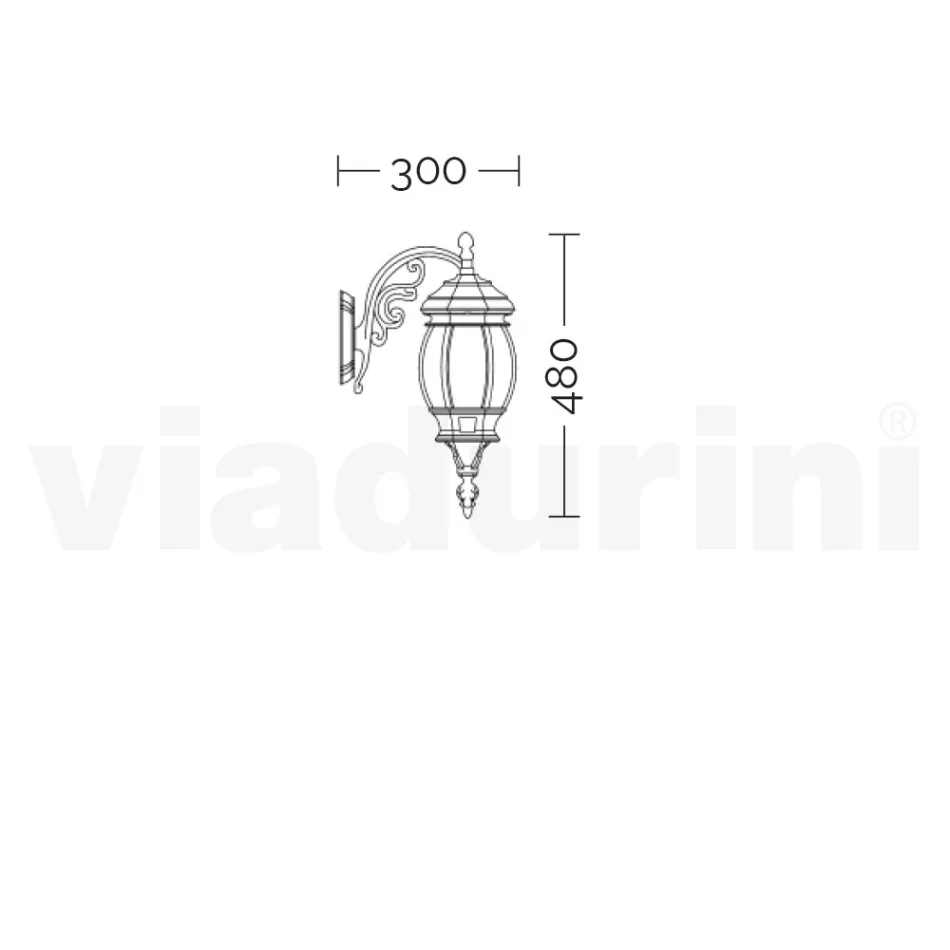 Lampa zewnętrzna w stylu vintage z białego aluminium Made in Italy - Dodo Viadurini