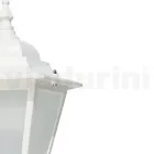 Zabytkowa lampa zewnętrzna z białego aluminium Made in Italy - Terella Viadurini