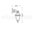 Lampa ogrodowa z antracytowego aluminium i piaskowanego szkła - Elric Viadurini