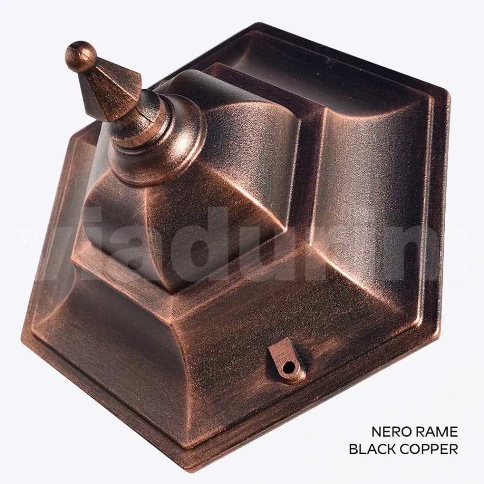 Lampa ogrodowa z przezroczystego szkła i 5 aluminiowych wykończeń - Pinako Viadurini