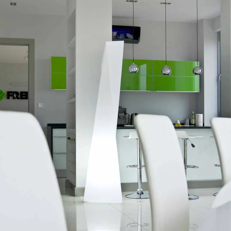 Jasna biała lampa wewnętrzna Prisma Slide Manhattan wykonana we Włoszech Viadurini