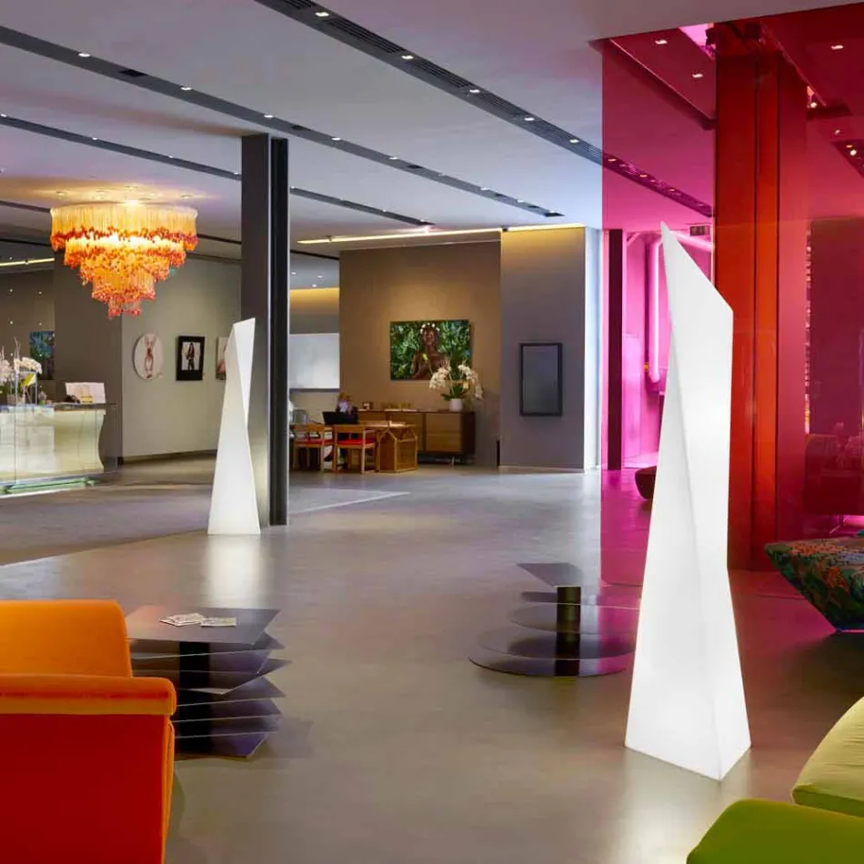 Jasna biała lampa wewnętrzna Prisma Slide Manhattan wykonana we Włoszech Viadurini