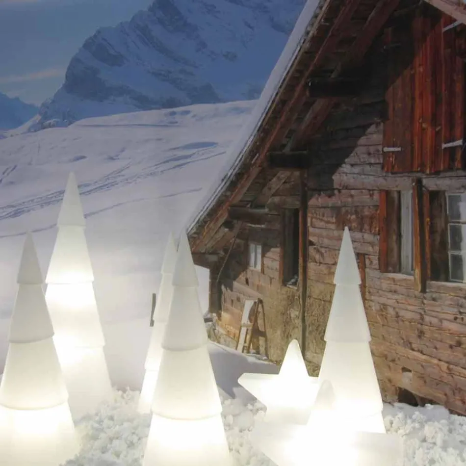 Lampa wewnętrzna lub zewnętrzna z tworzywa sztucznego w kolorze białym, czerwonym lub zielonym - Alberostar Viadurini