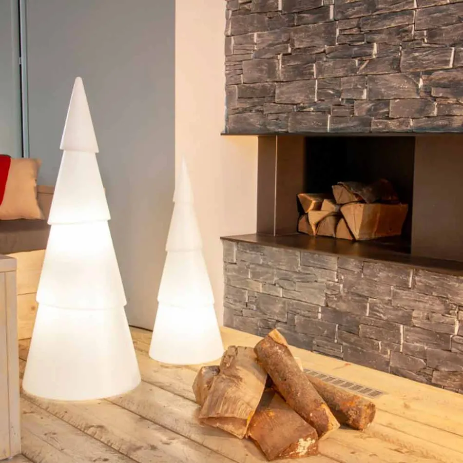 Lampa wewnętrzna lub zewnętrzna z tworzywa sztucznego w kolorze białym, czerwonym lub zielonym - Alberostar Viadurini