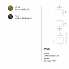 Projektant kinkiet z mosiądzu i stali Ø11xh.11xsp.10 cm Venere Viadurini