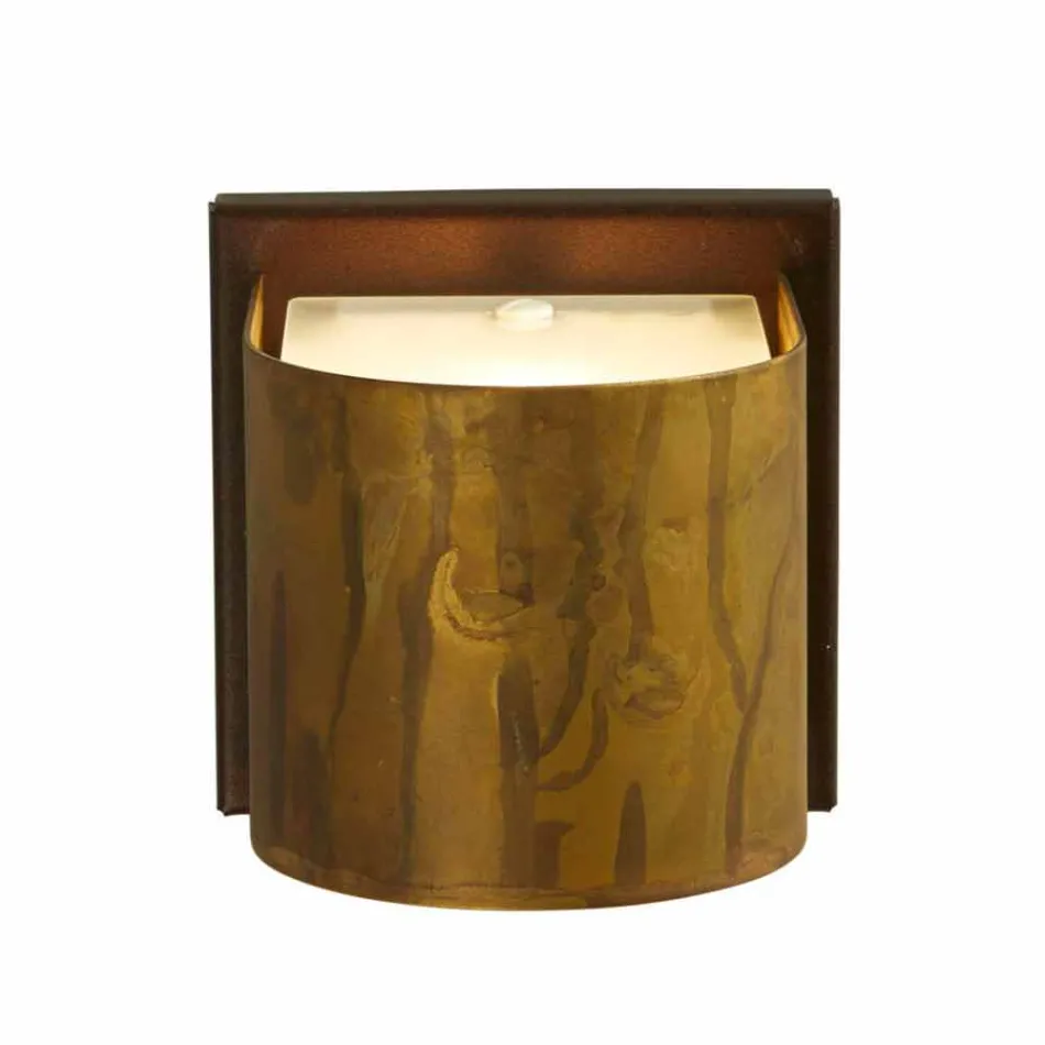 Nowoczesna lampa ścienna z mosiądzu i stali Ø11xh.11xsp.12 cm Bernadet Viadurini