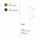 Nowoczesna lampa ścienna z mosiądzu i stali Ø11xh.11xsp.12 cm Bernadet Viadurini