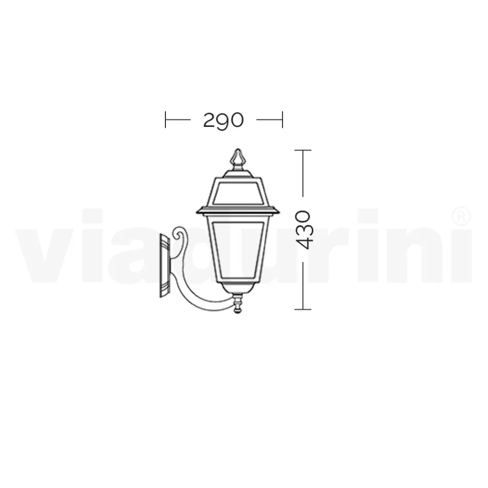 Kinkiet zewnętrzny z odlewanego ciśnieniowo aluminium i szkła Made in Italy - Elric Viadurini