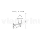 Kinkiet zewnętrzny z aluminium i przezroczystego szkła - Alchemist Viadurini