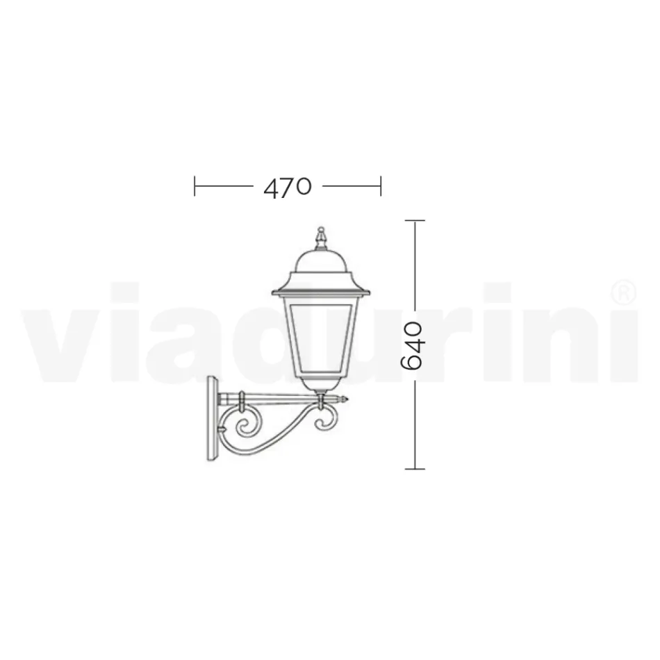 Kinkiet zewnętrzny z aluminium i przezroczystego szkła - Alchemist Viadurini