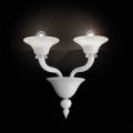 Kinkiet z 2 światłami z ręcznie wykonanego szkła weneckiego - Ismail