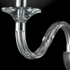 Kinkiet w dwa światła szkła i kryształu Ivy, wykonane we Włoszech Viadurini