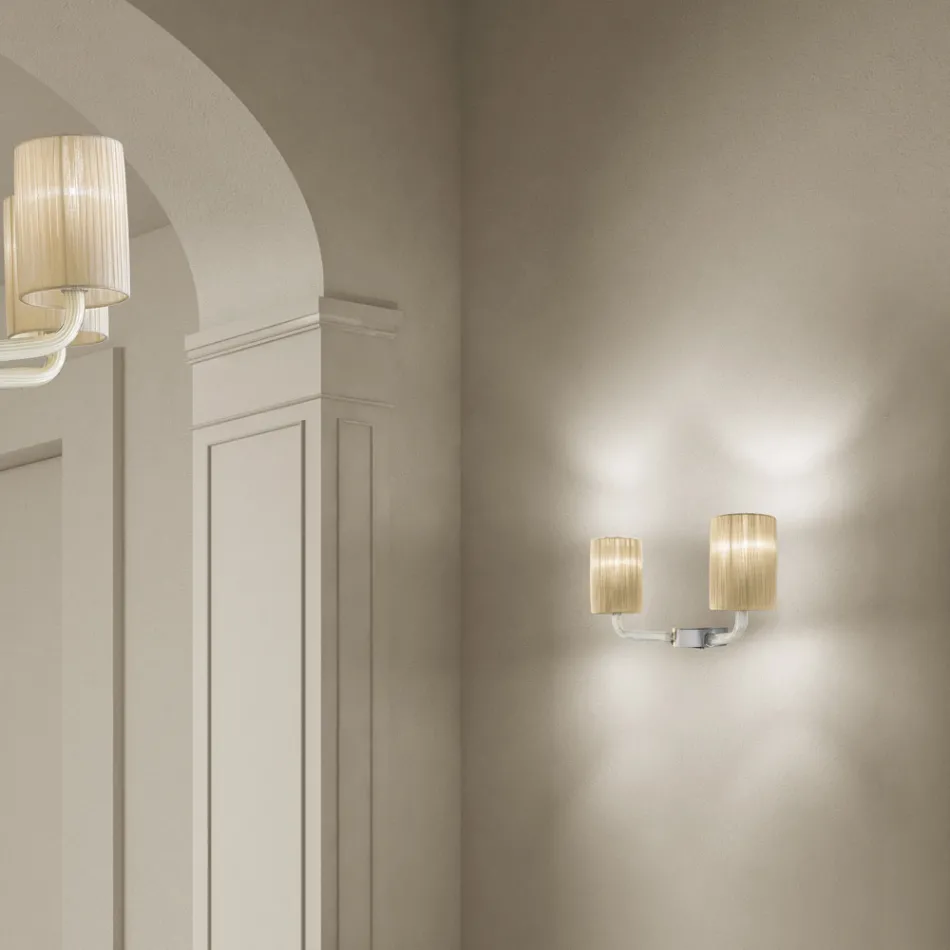 Ręcznie robiony kinkiet ze szkła weneckiego Made in Italy - Graham Viadurini