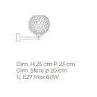 Kinkiet Artisan z weneckiego dmuchanego szkła - Bolle Balloton Viadurini