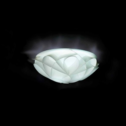 Nowoczesna perłowa biała kinkiet o średnicy 28 cm, Lena Viadurini