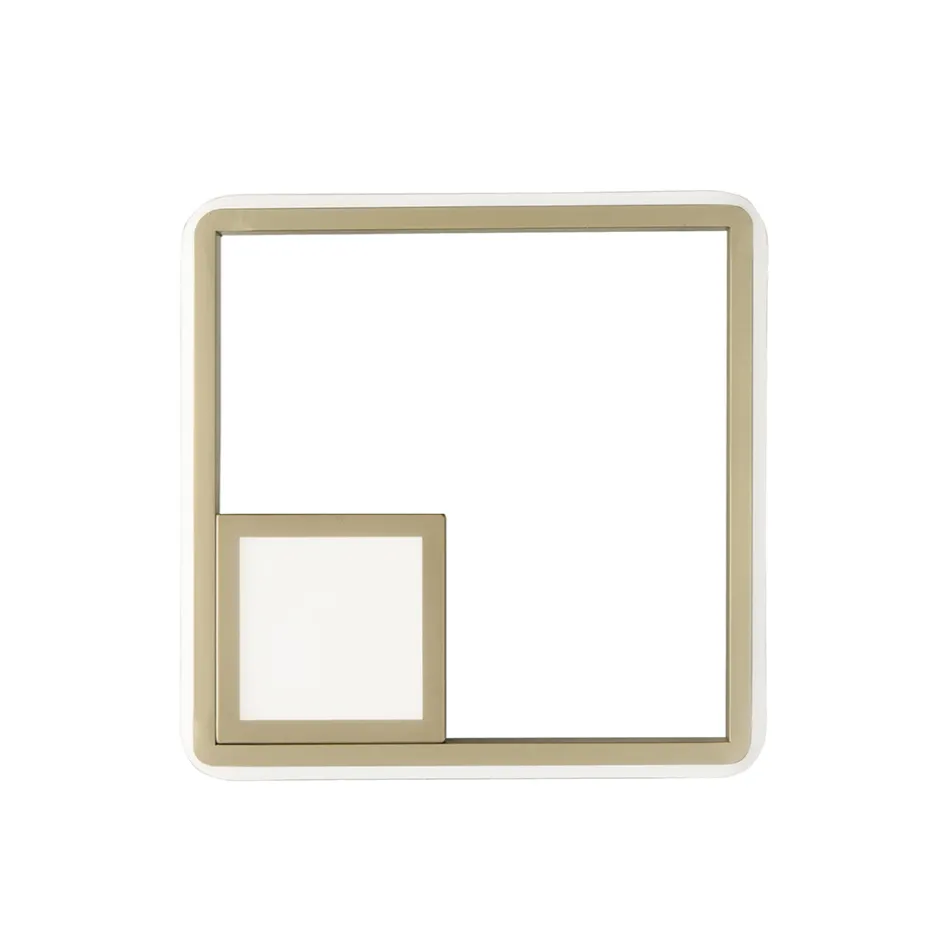 Kinkiet z LED w Złotym Wykończeniu Malowany Metal - Formalny Viadurini