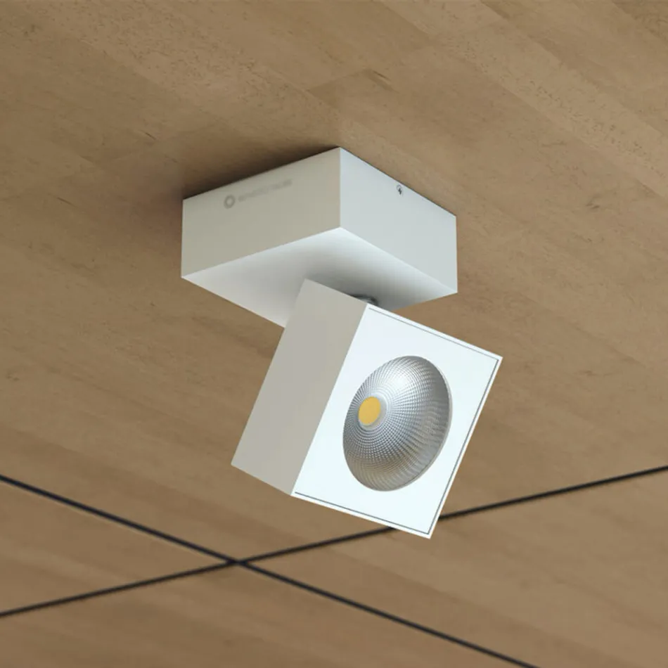 Dekoracyjny Kinkiet Led 14W z Białego lub Czarnego Aluminium - Vernon Viadurini