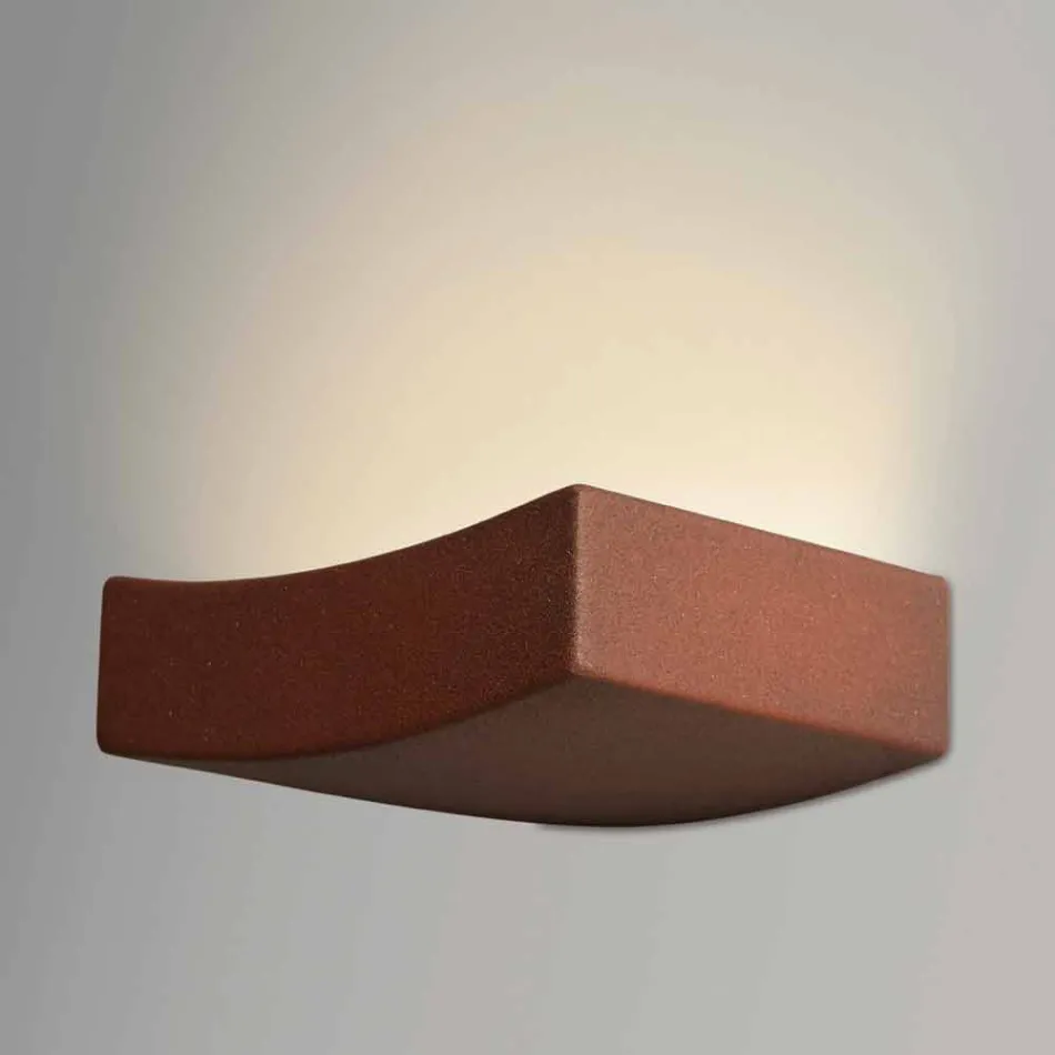 Nowoczesna lampa ścienna ze stali Ø13xh .3,5xsp.10 cm Osea Viadurini