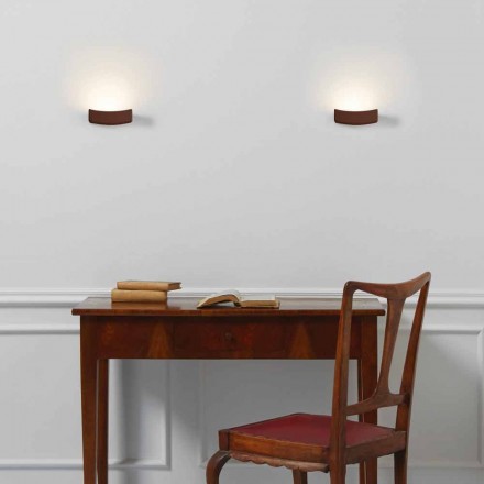 Nowoczesna lampa ścienna ze stali Ø13xh .3,5xsp.10 cm Osea Viadurini