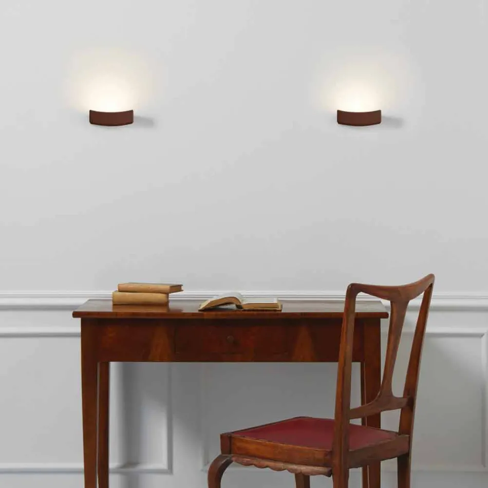 Nowoczesna lampa ścienna ze stali Ø13xh .3,5xsp.10 cm Osea Viadurini