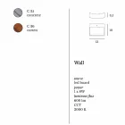 Nowoczesna lampa ścienna ze stali Ø13xh .3,5xsp.10 cm Osea Viadurini