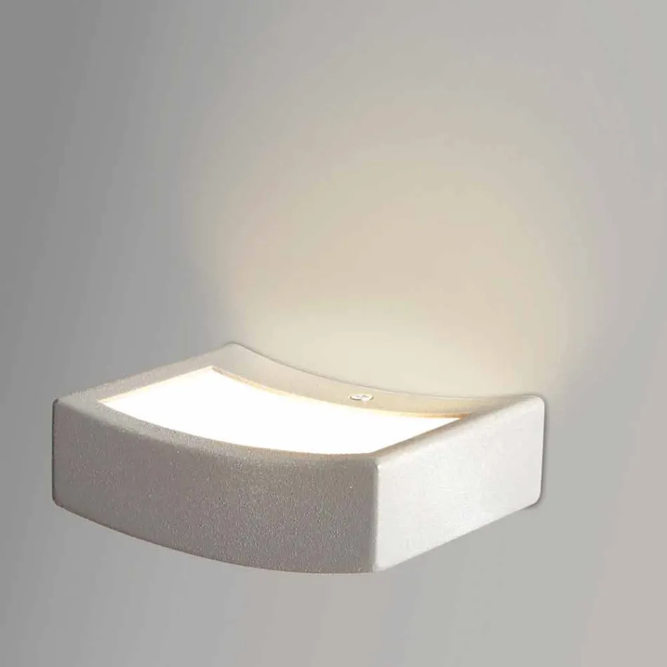 Nowoczesna lampa ścienna ze stali Ø13xh .3,5xsp.10 cm Osea Viadurini