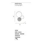 Kinkiet z Malowanego Metalu z Nowoczesnym Designem LED - Punto Viadurini