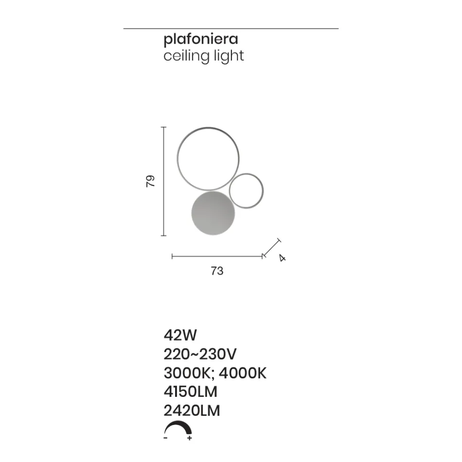 Kinkiet z Malowanego Metalu z Nowoczesnym Designem LED - Punto Viadurini