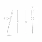 Kinkiet z malowanego metalu ze zintegrowaną diodą LED Made in Italy - Throne Viadurini