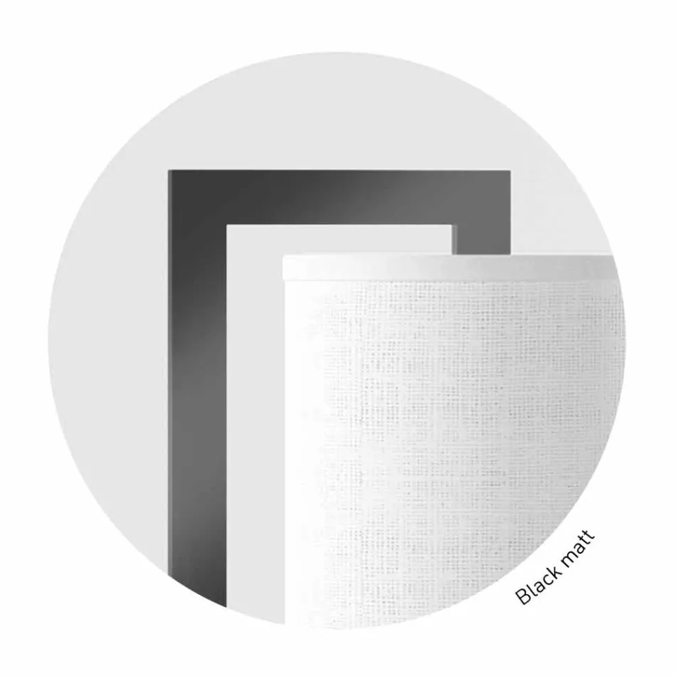 Nowoczesny metalowy kinkiet z lnianym abażurem Made in Italy - Bali Viadurini