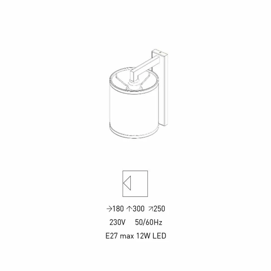 Nowoczesny metalowy kinkiet z lnianym abażurem Made in Italy - Bali Viadurini