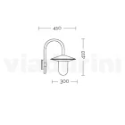 Kinkiet zewnętrzny z szarego aluminium Made in Italy - Belen Viadurini