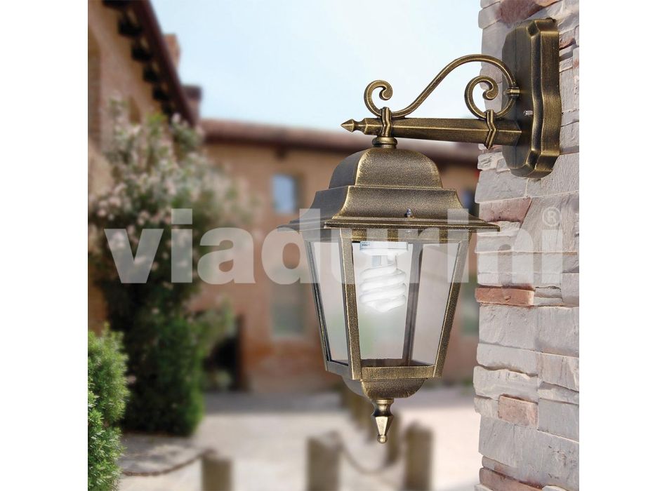 Zewnętrzna lampa ścienna z aluminium wyprodukowana we Włoszech, w Aquilinie Viadurini