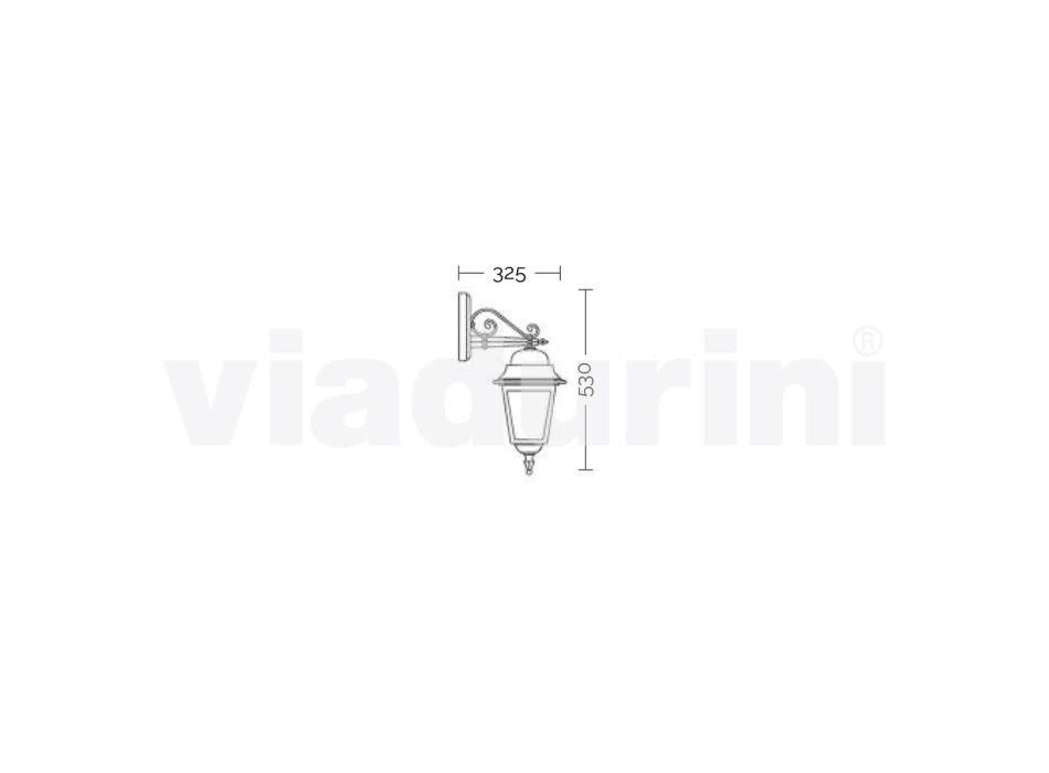 Zewnętrzna lampa ścienna z aluminium wyprodukowana we Włoszech, w Aquilinie Viadurini