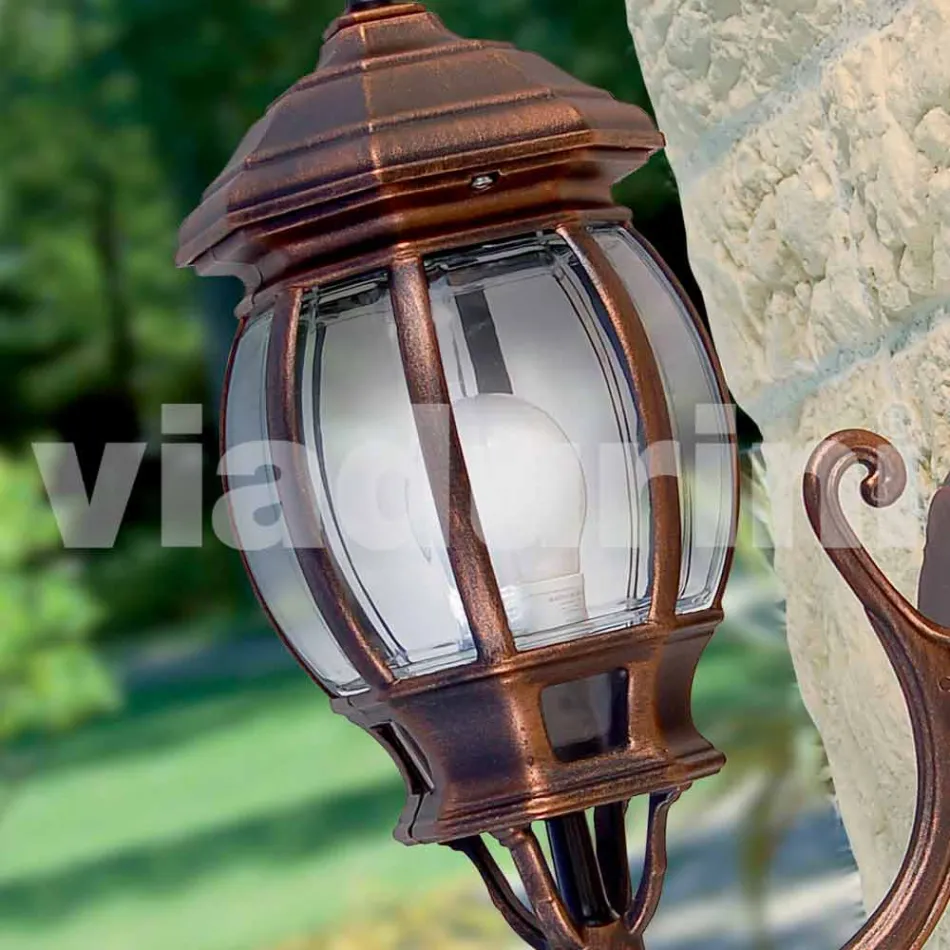 Zewnętrzna lampa ścienna z aluminium produkowanego we Włoszech, Anika Viadurini